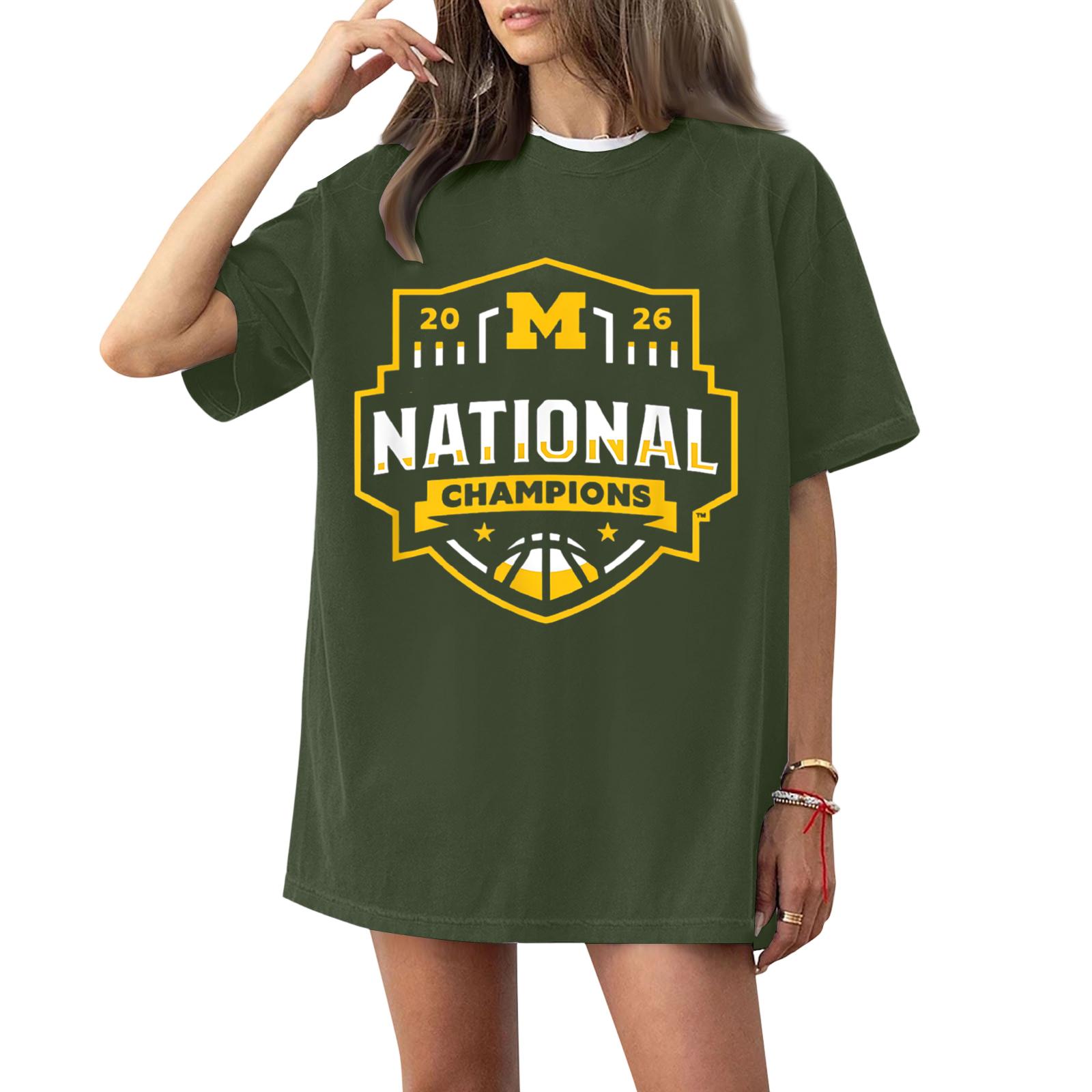 

Women s Fashionable Casual Short Sleeved Printed T-Shirt Round Neck Top L армия зеленый
