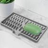 Bathroom Soap Holder Silicone Bar Soap Holder For Shower Self-Draining Non-slip Space-Saving Bathroom Organizer For Countertops