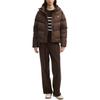 Fila White Series Loose Warm Hooded Down Jacket Women Outerwear Rust-Brown F11W443904FBN