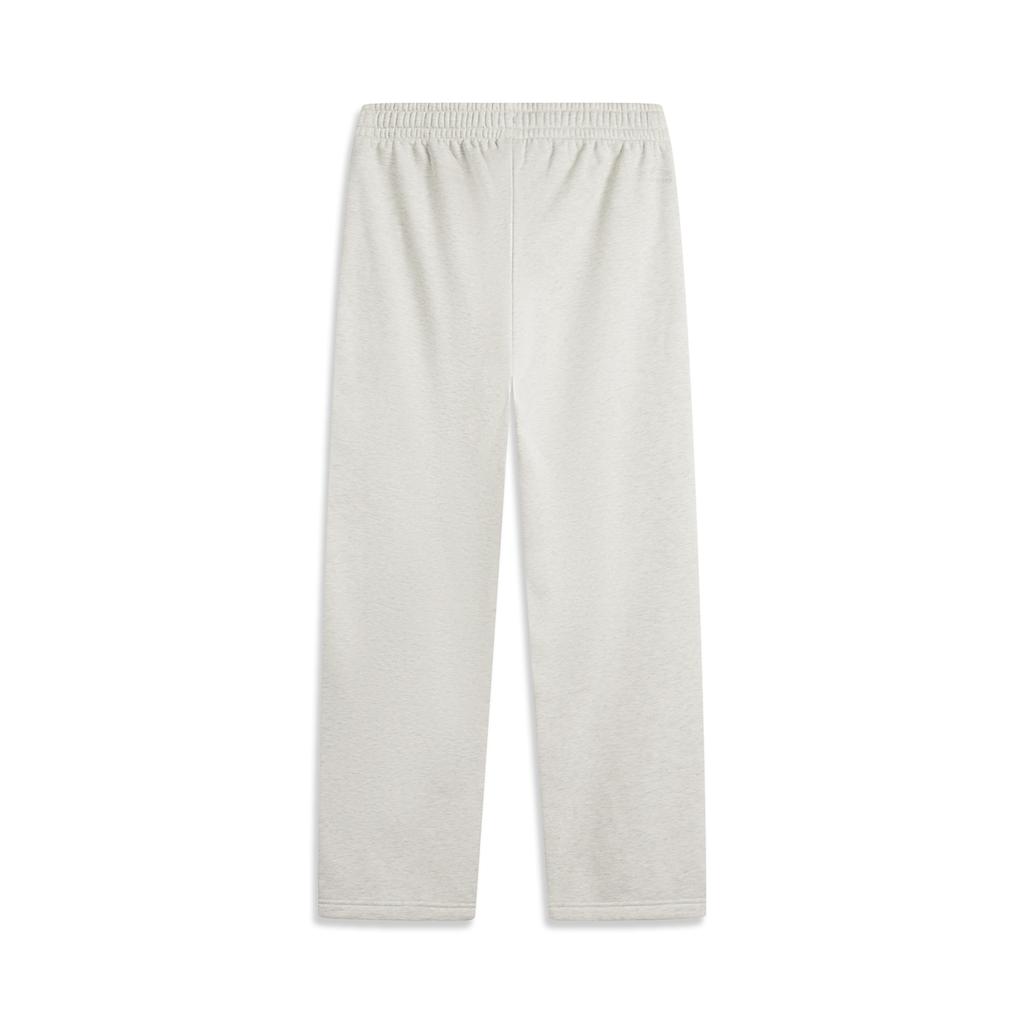 Li Ning Sports Lifestyle Series Letter Mid Waist Comfortable Breathable Fleece Straight Leg Knitted Sports Pants Men Pants AKLU955-2