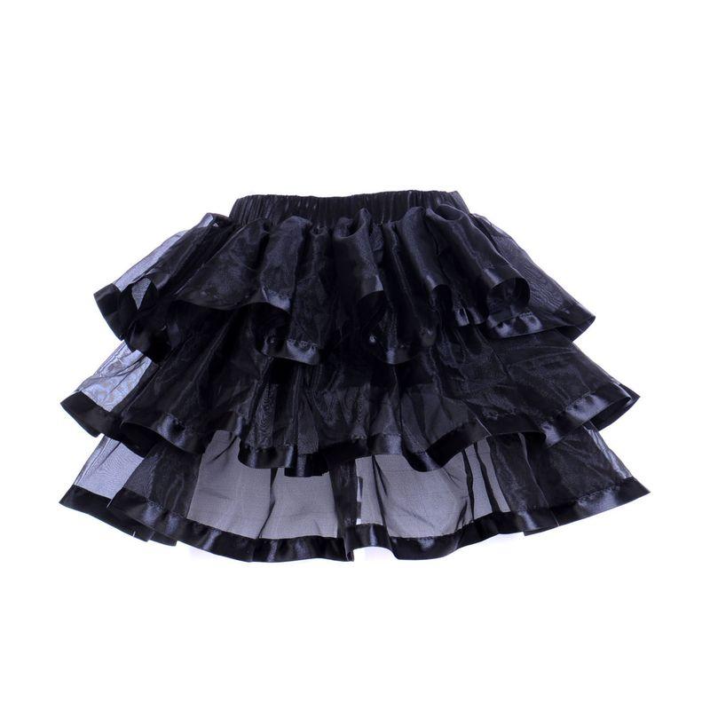 

Foreign Trade European and American Style Versatile Black Mesh Puffy Mini Skirt Cosplay Outfit Net-Sheer Mini Skirt Black 2XL
