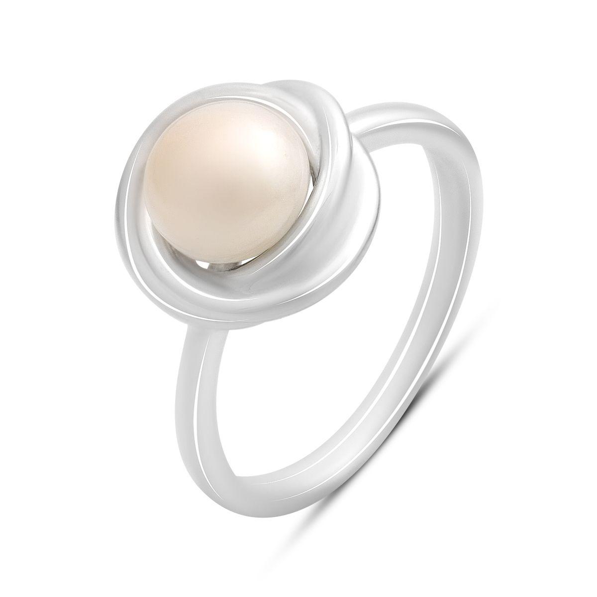 

Silver ring with a natural pearl, item weight 4.25 g (2208778) 17 білий
