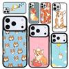 Capa Case for iPhone 17 Air 16 Pro Max 15 Plus 11 13 Mini 14 12 Back Phone Cover Cartoon Corgi