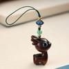Sandalwood Little Deer Keychain: Cute Pendant for Cars and Phones, Perfect Unisex Gift