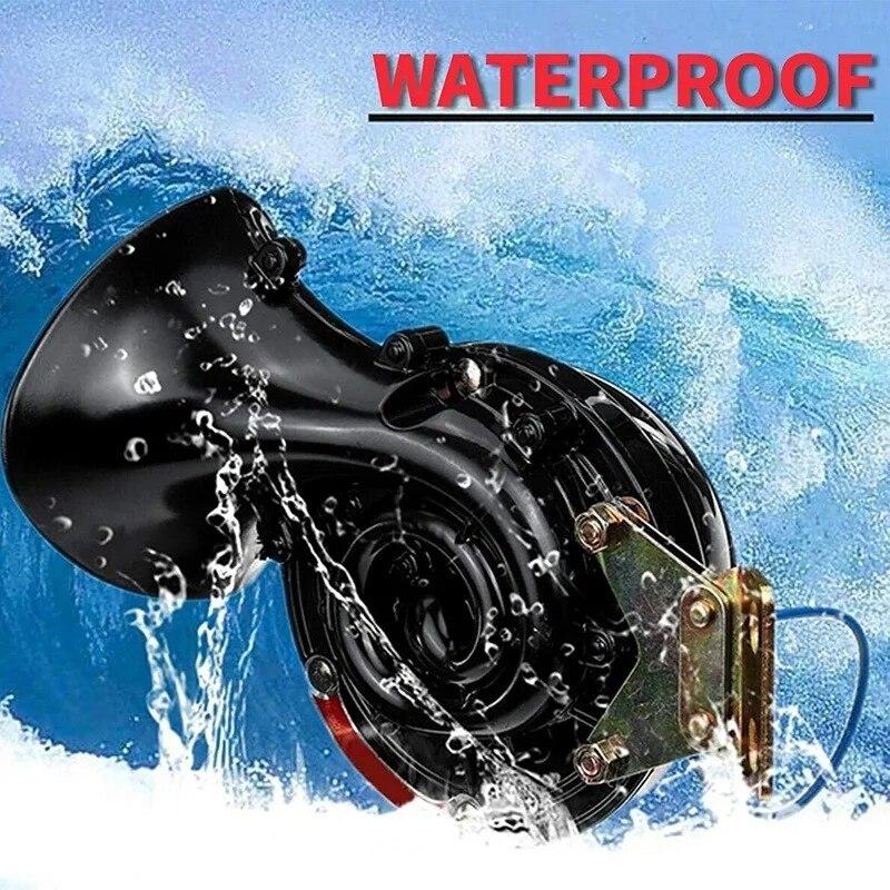 Claxoane de tren pentru camioane 105db, claxon electric de melc cu aer puternic, kit de claxoane de tren rezistente la apă 12V super tare pentru mașină, motocicletă, camion