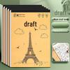 Elementary School Thickened Sectioned Draft Notebook with Beige Eye-Protection Math Paper