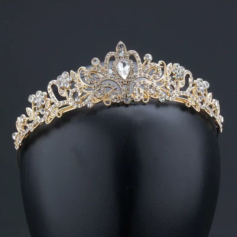 

Принцесса Корона Корона Свадебная Тиара Аксессуары для Волос Основное Свадебное Платье Белая Вуаль с Украшениями на Лбу Свадебные Аксессуары Милая и Блестящая