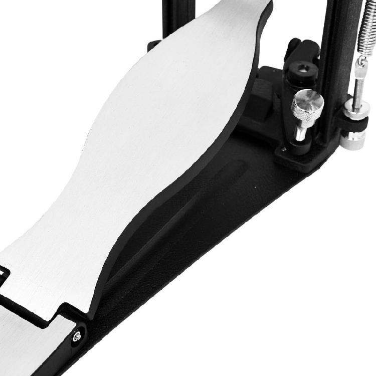 Double Chain Bass Drum Pedal Metal Construction Nonslip Rubber Base Drum Set Part Drum Kick Pedal for Powerful Strokes