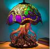 Creative Stained Plant Series Table Lamps Resin Colorful Bedroom Bedside Flower Mushroom Retro Table Night Lamp Atmosphere Light