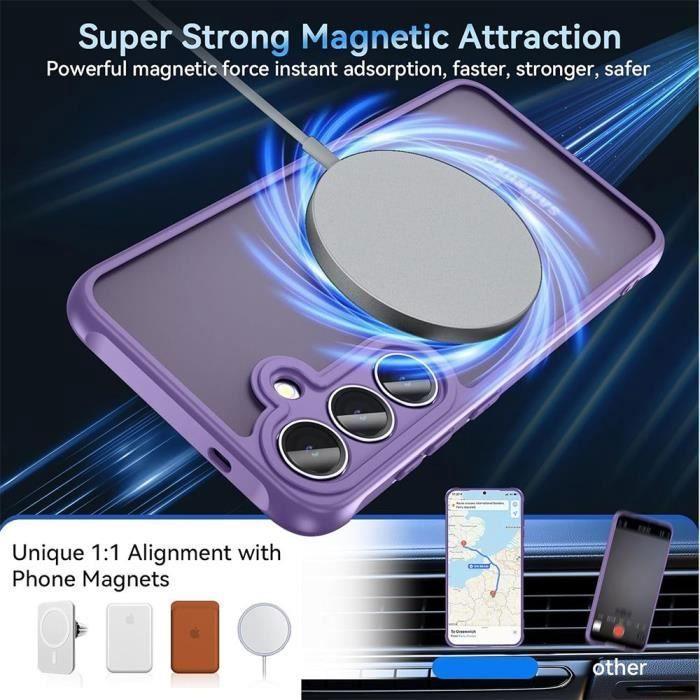 Skal - BOOLING - för Samsung Galaxy S25 - Lila - Inbyggt kameraskydd och 2 Glas