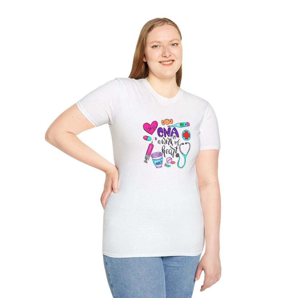 CNA Heart T-Shirt, Medical Profession Shirt, Nurse Gift, Healthcare Tee