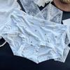 Plus Size Women's Summer Ice Ribbon Breathable Comfort High Bounce Mid Waisted Briefs