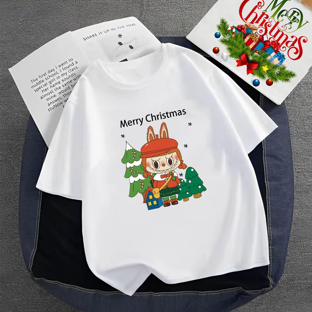 Trendy Christmas Labubu Cute Wind Cotton T-shirt