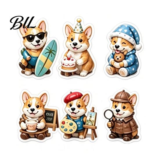 Interactive Unboxing Games 2026 Corgi Christmas Advent Calendar, 24 Days Acrylic Dog Ornaments Countdown 2D Festive Decoration for Kids Holiday