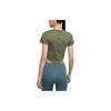 Nike Casual Printed Yoga Quick-Dry Breathable Eco-Friendly Durable Solid Color Short Sleeve T-Shirt Women Tops Medium-Olive-Green DM7337-222