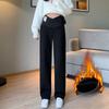 Maternity Wide-leg Pants Autumn and Winter Loose Straight Maternity Pants Winter Thickened Thermal Casual Pants