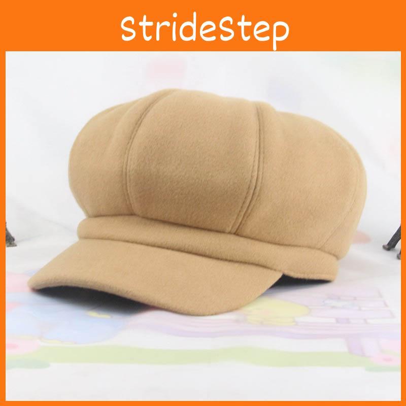 Elegant And Timeless Women Vintage Solid Wool Gatsby Newsboy Octagonal Hat For All Occasions