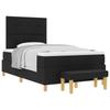 Boxspring Bed with Headboard Black 190 X 120 Cm Fabric