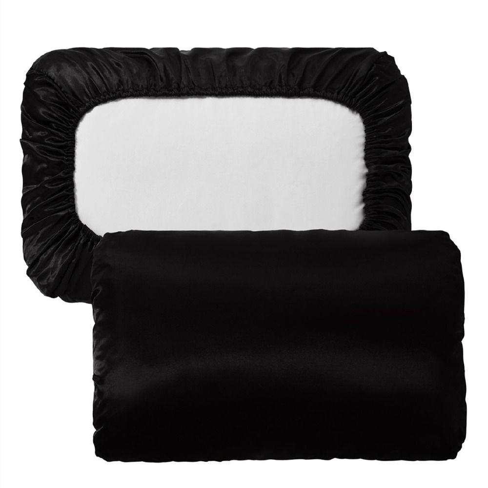 2pcs Satin Silk Sleeping Pillowcase Solid Color Pillow Cover  Pillow Protector