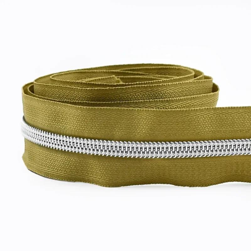 Meetee 1-10M 5# Nylon Zippers for Bag Shoes Garment Plasic Roll Zipper By The Meter Decor Zips Repair Kit DIY Sewing Accessories
