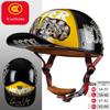 Erkek ve Kadınlar İçin Retro Yaz Motosiklet Yarım Kask - Harley Tarzı Beyzbol Şapkası Tasarımı