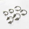 DIY Silver Gothic Double-Headed Screw Rivet Leg Ring C-Ring Collar Body Chain Alloy Accessories