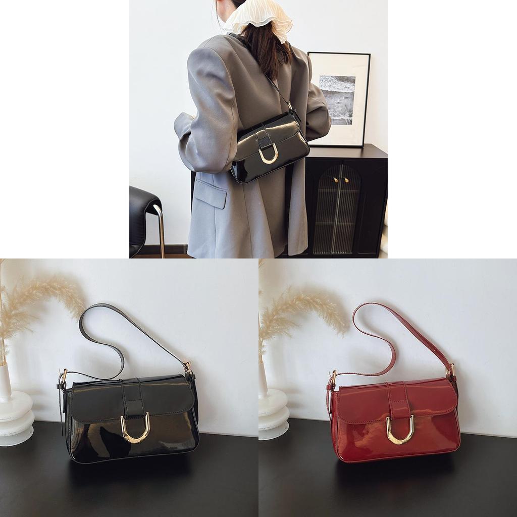 Pu Retro Shoulder Bag For Women With Magnetic Closure And Cell Phone Pocket