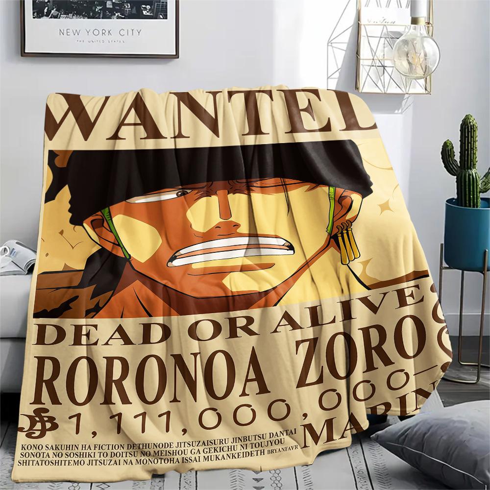 1PC Roronoa Zoro Patterned Flannel Blanket Suitable For All Seasons For Home Decor Warmth And Comfort Gifts Holiday Present