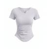 Small friendly yoga T-shirt women's V-neck waist short thin quick-drying breathable sports fitness clothes top