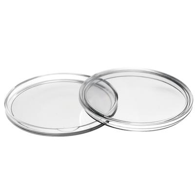 20pcs Clear Round Coin Capsules, Portable Holders Storage Case, Transparent Container Display, Neatly Trimmed Edges