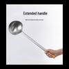 NHZHIW Stainless Steel Wok Ladle with Wooden Handle