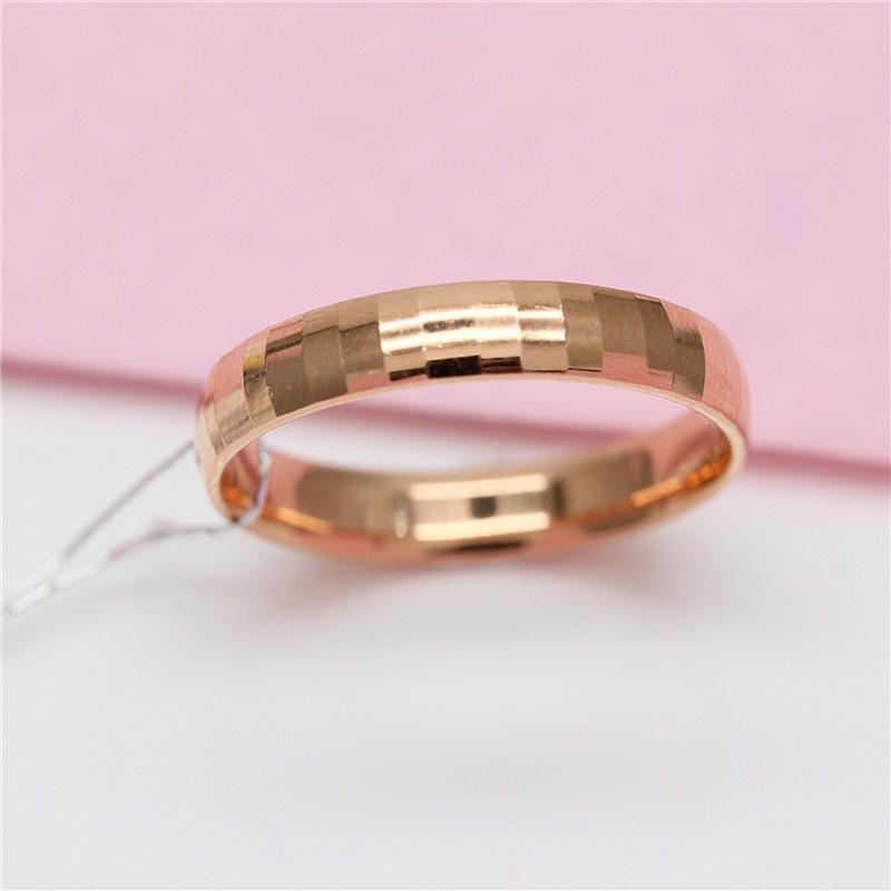 Purple Gold-Plated Rose Gold Color Gold Square Ring Simple Luxury Exquisite Color Gold Live Ring Women