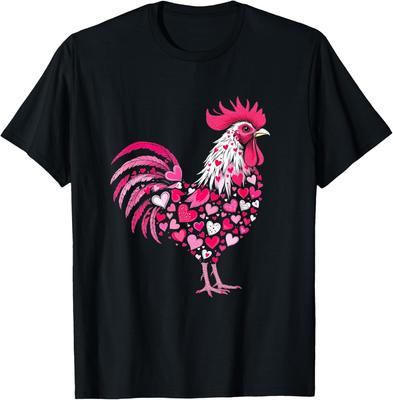 Haan Hart Valentijn Grafisch T-shirt Voor Boeren Casual T-shirt met Korte Mouwen