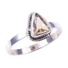Natural Citrine Gemstone Handmade 925 Solid Sterling Silver Ring Size 9 H0y52