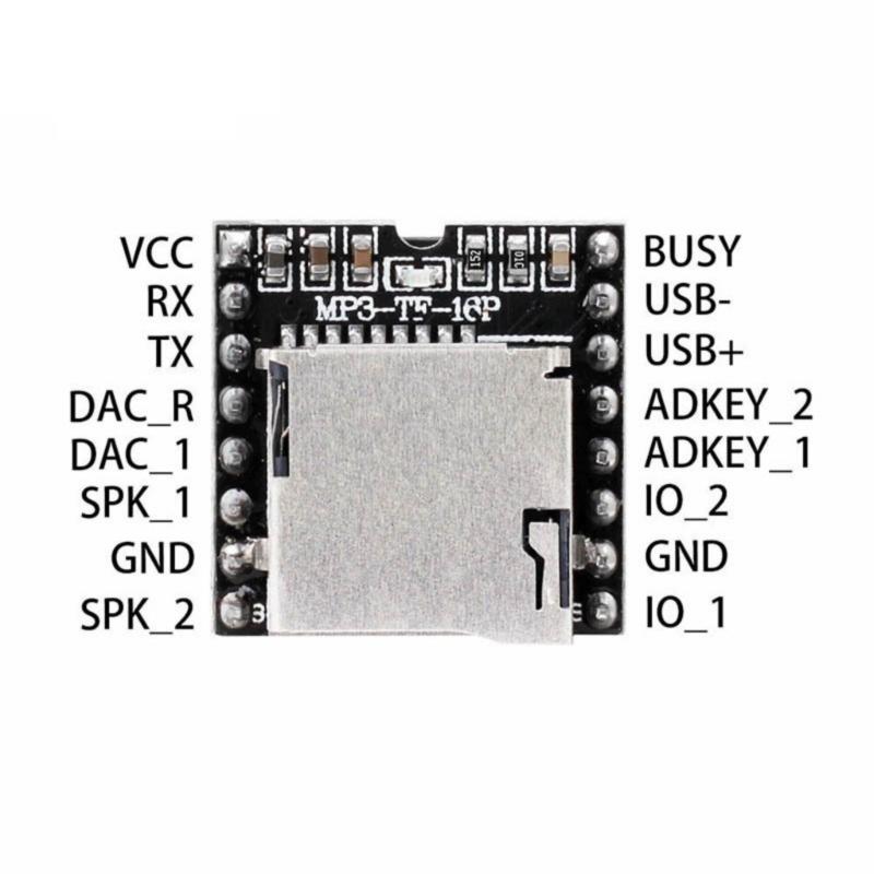 3Pcs For DFPlayer Mini MP3 Player Module TF Card U Disk DFPlayer Module MP3 Voice Development Board Mini MP3 Player Module