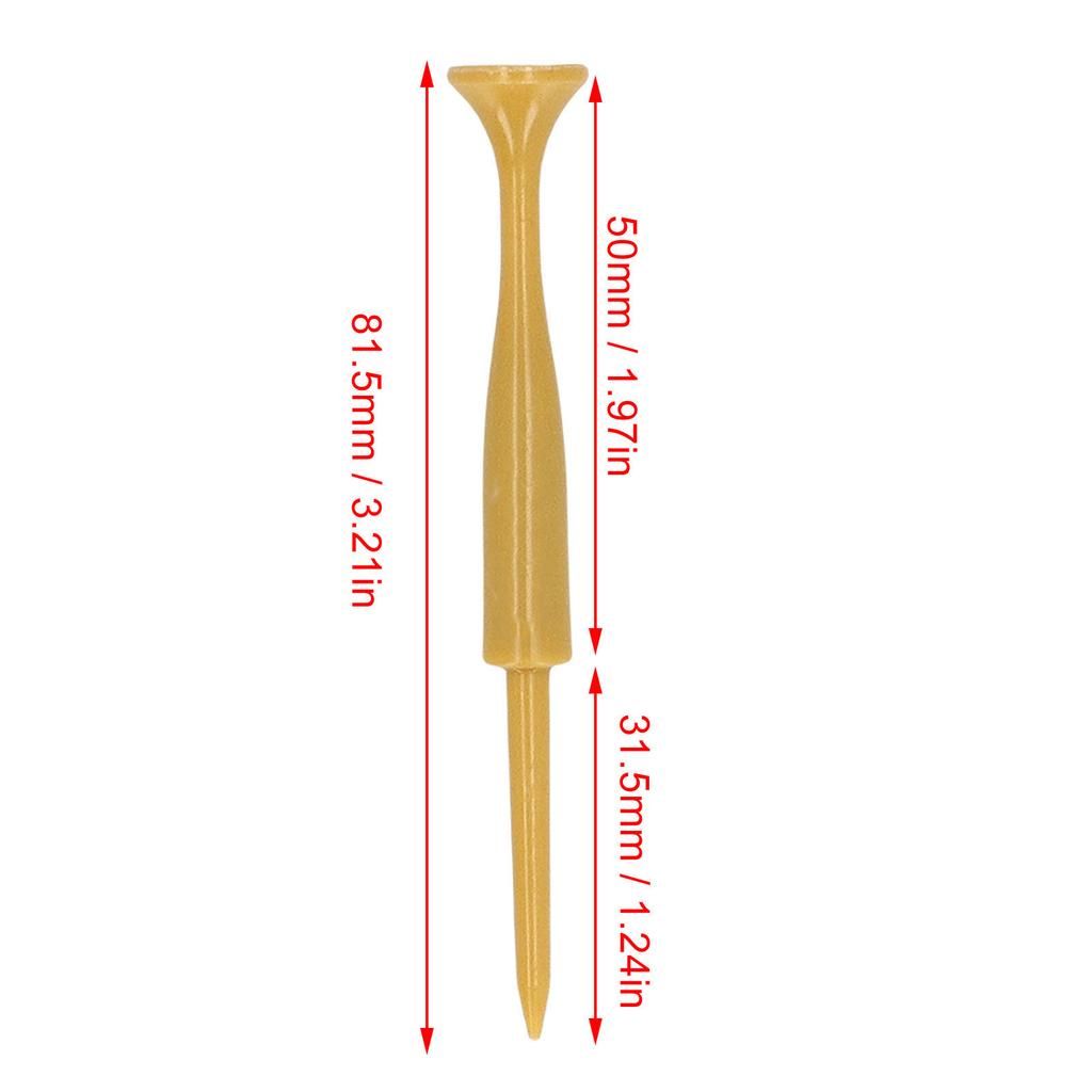 8 Pcs Course Ball Tee Baseball Bat Shape Wood Color Sturdy Lightweight Plastic Course Ball Holder