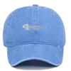 Unisex Washed Cotton Fashion Baseball Cap with Fishbone Embroidery