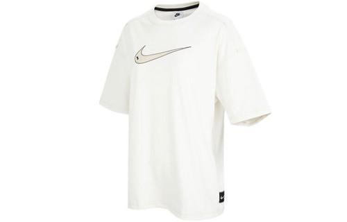Nike American Retro Logo Print Sport Casual Short Sleeve Drop Shoulder T-Shirt L белый