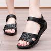 Sandals women's summer 2025 new versatile soft-soled fashion casual beach shoes Velcro soft leather flat-soled women's sandals