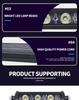 Car LED Ultra-thin Single Row 9W Work Light for Off-road Vehicle Roof & Fog Light Modification
