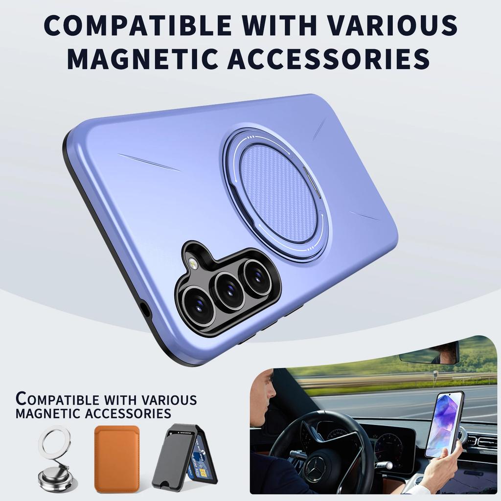 360° Magnetic Bracket Case For Samsung Galaxy A56 A36 A26 A16 A06 A17 A07 A55 A35 A25 A05S A15 A14 A05 For Magsafe Armor Cover