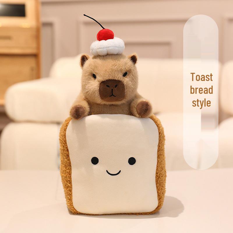 Dessert Pastry Capybara Plush Toy - Toast Bread Pillow for Kids' Birthday