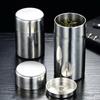 400/550Ml Tea/Coffee Canister With Airtight Double Lids For Loose Tin Containers Stainless Steel Storage