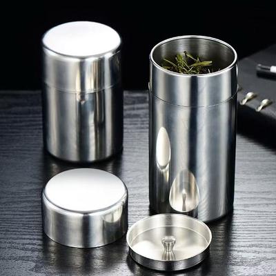 Contenitore per Tè/Caffè da 400/550Ml con Doppi Coperchi Ermetici per Contenitori in Latta Sfusa Acciaio Inossidabile Conservazione