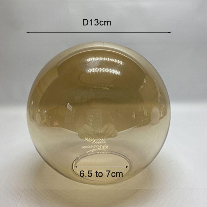 Klarer, weiß-grauer Ersatzglasschirm in verblassender Farbe für Magic Bean Kronleuchter-Pendelleuchte, grau-blaue Kugel-Lampenschirmfassung