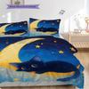 Black Cat Pattern Bedding Quilt Set Quilt Cover Pillowcase Home Decoration Birthday Gift (1 * duvet cover + 2 * pillowcase, without core)