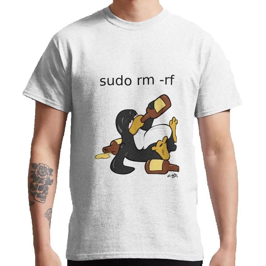 Ubuntu Linux Neofetch ASCII Art Programmer Tux Coder Java Linux Penguin Funny T Shirt 100% Cotton Printed Plus Size Clothing