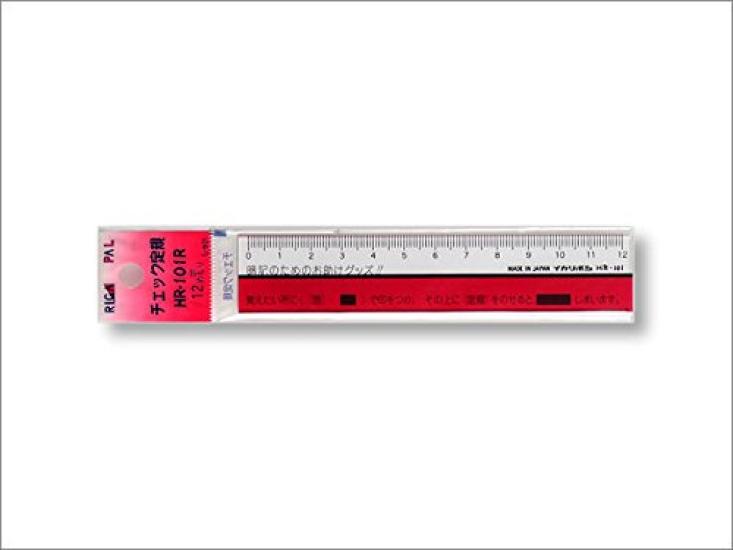 

Check Red 12cm PAL/Ikariboshi Ruler/Memorization