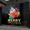 Christmas Snowman Socks New Year's Day Glass Door Window Decoration Shopping Mall Store Layout Static Wall Stickers
