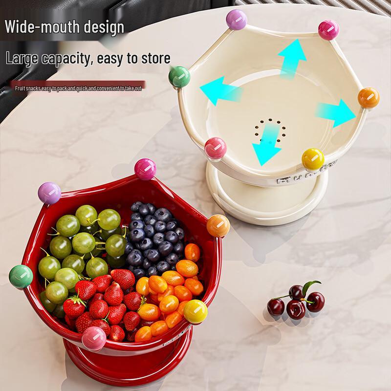 ZISIZ Crown Decorative Fruit & Snack Drain Tray